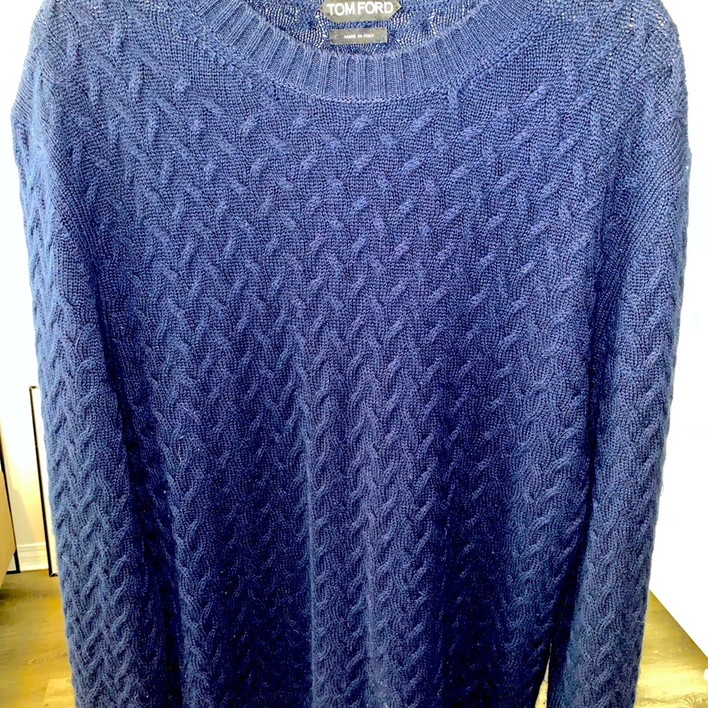 Tom Ford Cashmere Sweater Navy Blue Size L